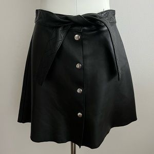 Maje, 100% leather, black mini skirt. New with tags. Original price, $545.